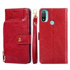 For Motorola Moto E20 Zipper Bag PU + TPU Horizontal Flip Leather Case(Red) - 1