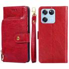 For OnePlus Ace Racing Zipper Bag PU + TPU Horizontal Flip Leather Case(Red) - 1