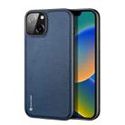 For iPhone 14/13 DUX DUCIS Fino Series PU + TPU Phone Case (Blue) - 1