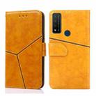 For TCL 20R 5G / Bremen / 20AX 5G Geometric Stitching Horizontal Flip Leather Phone Case(Yellow) - 1