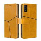 For TCL 30T T603DL Geometric Stitching Horizontal Flip Leather Phone Case(Yellow) - 1