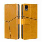 For TCL 30Z T602DL Geometric Stitching Horizontal Flip Leather Phone Case(Yellow) - 1