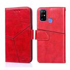 For Doogee X96 Pro Geometric Stitching Horizontal Flip Leather Phone Case(Red) - 1