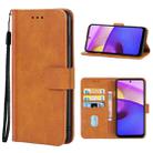 For Motorola Moto E40 Leather Phone Case(Brown) - 1