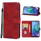 For Motorola Moto G10 Leather Phone Case(Red) - 1