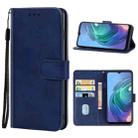 For Motorola Moto G10 Leather Phone Case(Blue) - 1