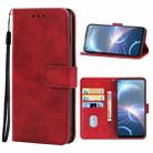 For HTC Desire 22 Pro Leather Phone Case(Red) - 1