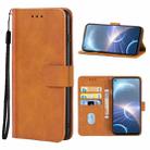 For HTC Desire 22 Pro Leather Phone Case(Brown) - 1
