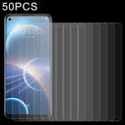 50 PCS 0.26mm 9H 2.5D Tempered Glass Film For HTC Desire 22 Pro - 1