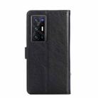 For vivo X70 Pro+ Zipper Bag PU + TPU Horizontal Flip Leather Phone Case(Black) - 3