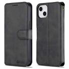 For iPhone 14 Plus AZNS Calf Texture Flip Leather Phone Case (Black) - 1