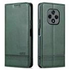 For Huawei nova 9z 5G AZNS Magnetic Calf Texture Leather Phone Case(Dark Green) - 1