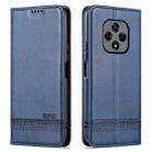 For Huawei nova 9z 5G AZNS Magnetic Calf Texture Leather Phone Case(Dark Blue) - 1