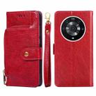 For Honor Magic3 Pro Zipper Bag PU + TPU Horizontal Flip Leather Phone Case(Red) - 1