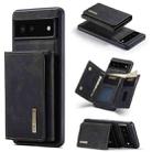For Google Pixel 6A DG.MING M1 Series 3-Fold Multi Card Wallet + Magnetic Phone Case(Black) - 1
