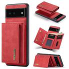 For Google Pixel 6A DG.MING M1 Series 3-Fold Multi Card Wallet + Magnetic Phone Case(Red) - 1