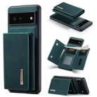 For Google Pixel 6A DG.MING M1 Series 3-Fold Multi Card Wallet + Magnetic Phone Case(Green) - 1