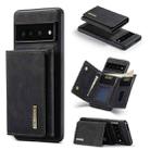 For Google Pixel 7 Pro 5G DG.MING M1 Series 3-Fold Multi Card Wallet + Magnetic Phone Case(Black) - 1