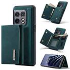 For OnePlus 10 Pro DG.MING M1 Series 3-Fold Multi Card Wallet + Magnetic Phone Case(Green) - 1