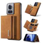 For OnePlus Ace/10R DG.MING M1 Series 3-Fold Multi Card Wallet + Magnetic Phone Case(Brown) - 1