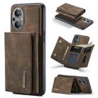 For OnePlus Nord N20 5G DG.MING M1 Series 3-Fold Multi Card Wallet + Magnetic Phone Case(Coffee) - 1