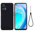 For OnePlus Nord CE 2 Lite 5G Solid Color Liquid Silicone Full Coverage Phone Case(Black) - 1