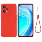 For OnePlus Nord CE 2 Lite 5G Solid Color Liquid Silicone Full Coverage Phone Case(Red) - 1