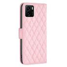 For vivo Y15s Diamond Lattice Wallet Leather Flip Phone Case(Pink) - 3