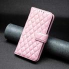 For vivo Y15s Diamond Lattice Wallet Leather Flip Phone Case(Pink) - 6