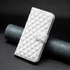For vivo Y51 2020 / Y51a / Y51s Diamond Lattice Wallet Leather Flip Phone Case(White) - 6