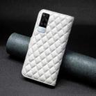 For vivo Y51 2020 / Y51a / Y51s Diamond Lattice Wallet Leather Flip Phone Case(White) - 7