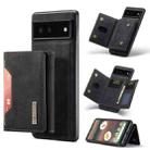 For Google Pixel 6A DG.MING M2 Series 3-Fold Multi Card Bag Phone Case(Black) - 1