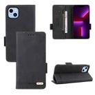 For iPhone 14 Magnetic Clasp Leather Phone Case (Black) - 1