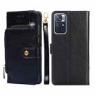 For Xiaomi Redmi Note 11 5G/Xiaomi Poco M4 Pro 5G Zipper Bag PU + TPU Horizontal Flip Leather Phone Case(Black) - 1