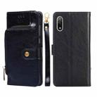 For Sony Xperia Ace II Zipper Bag PU + TPU Horizontal Flip Leather Phone Case(Black) - 1