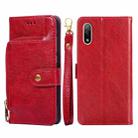 For Sony Xperia Ace II Zipper Bag PU + TPU Horizontal Flip Leather Phone Case(Red) - 1