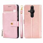 For Sony Xperia Pro-I Zipper Bag PU + TPU Horizontal Flip Leather Phone Case(Rose Gold) - 1
