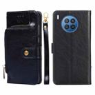 For Huawei nova 8i Zipper Bag PU + TPU Horizontal Flip Leather Phone Case(Black) - 1