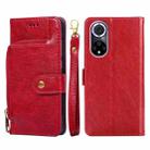 For Huawei nova 9 Zipper Bag PU + TPU Horizontal Flip Leather Phone Case(Red) - 1