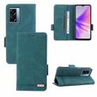 For OPPO A57 5G 2022 / Realme V23 5G Magnetic Clasp Leather Phone Case(Green) - 1