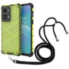 For OnePlus Nord 2T 5G Lanyard Honeycomb Phone Case(Green) - 1