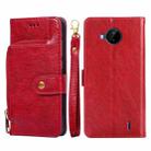 For Nokia C20 Plus Zipper Bag PU + TPU Horizontal Flip Leather Phone Case(Red) - 1