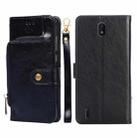 For Nokia C01 Plus/C1 2nd Edition Zipper Bag PU + TPU Horizontal Flip Leather Phone Case(Black) - 1