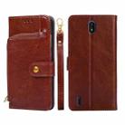 For Nokia C01 Plus/C1 2nd Edition Zipper Bag PU + TPU Horizontal Flip Leather Phone Case(Brown) - 1