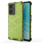 For OPPO A57 4G Global Honeycomb Phone Case(Green) - 1