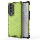 For Honor 70 5G Honeycomb Phone Case(Green) - 1