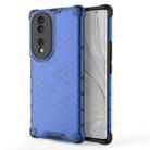 For Honor 70 5G Honeycomb Phone Case(Blue) - 1