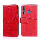 For Infinix Hot 8 / Hot 8 Lite Geometric Stitching Horizontal Flip Leather Phone Case(Red) - 1