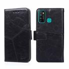 For Infinix Hot 9 / Note 7 Lite X655C Geometric Stitching Horizontal Flip Leather Phone Case(Black) - 1