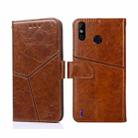 For Infinix Smart 4 X653 Geometric Stitching Horizontal Flip Leather Phone Case(Light Brown) - 1